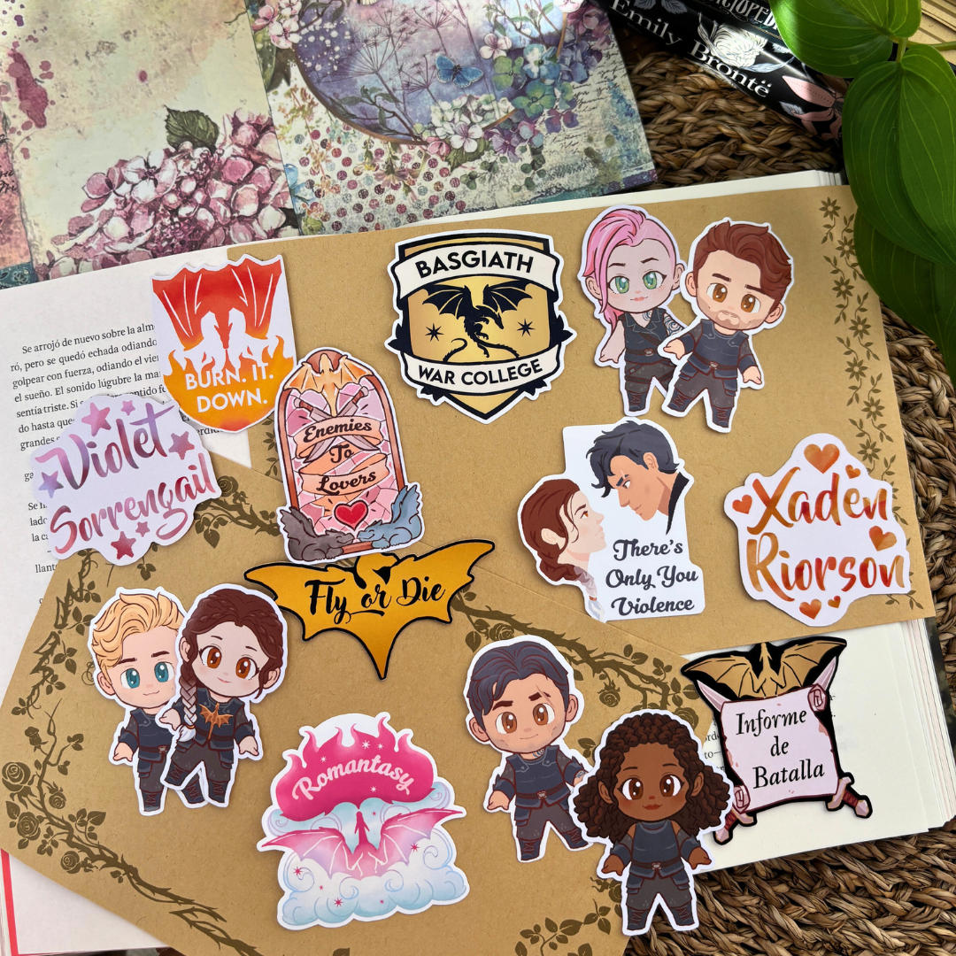 Stickers Alas de Sangre – Conjuro Literario