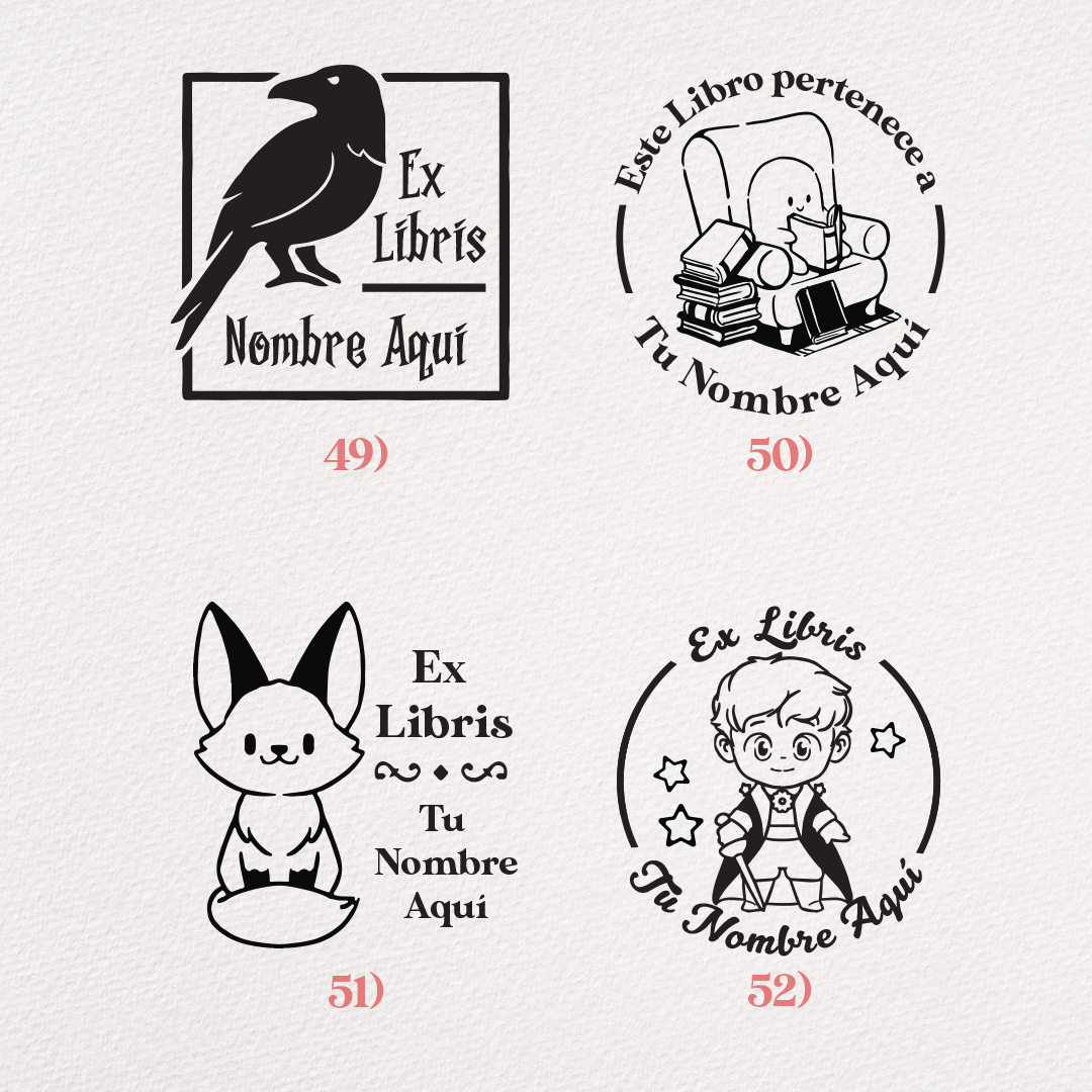 Ex libris personalizados con tu nombre