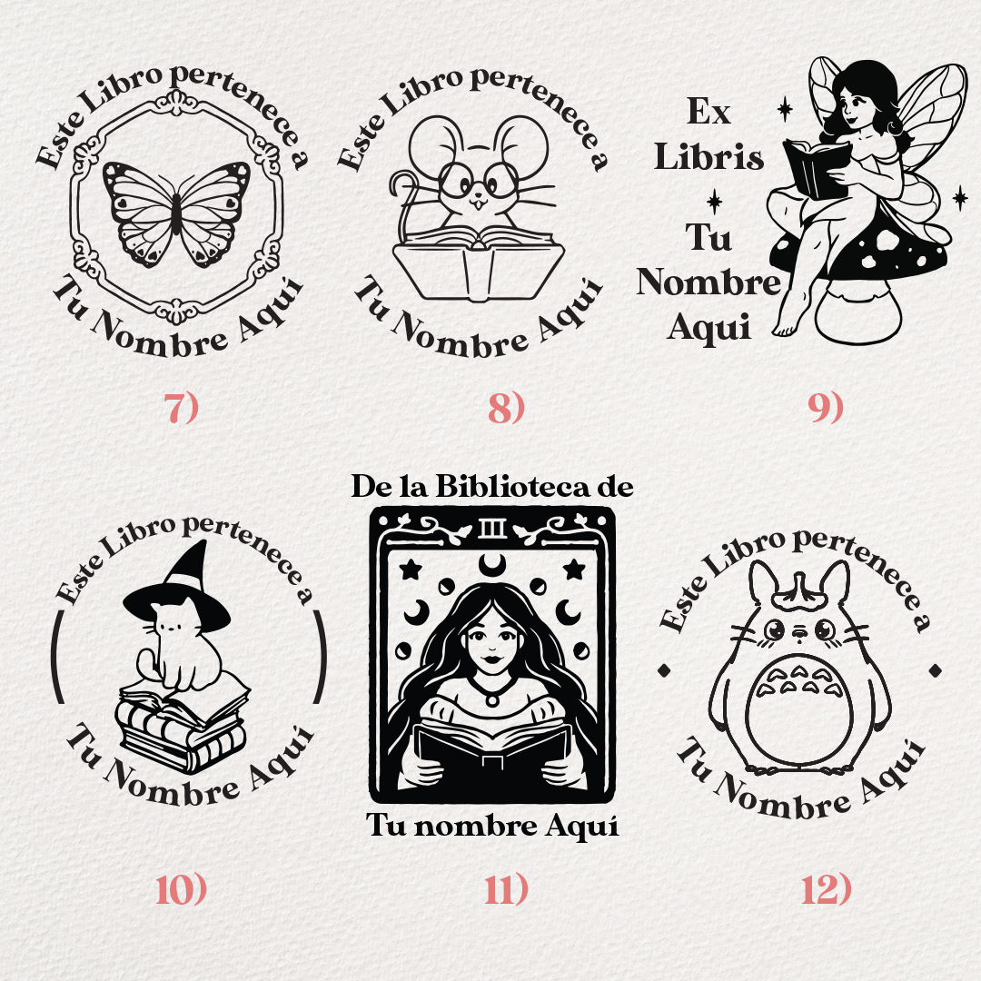 Ex libris personalizados con tu nombre