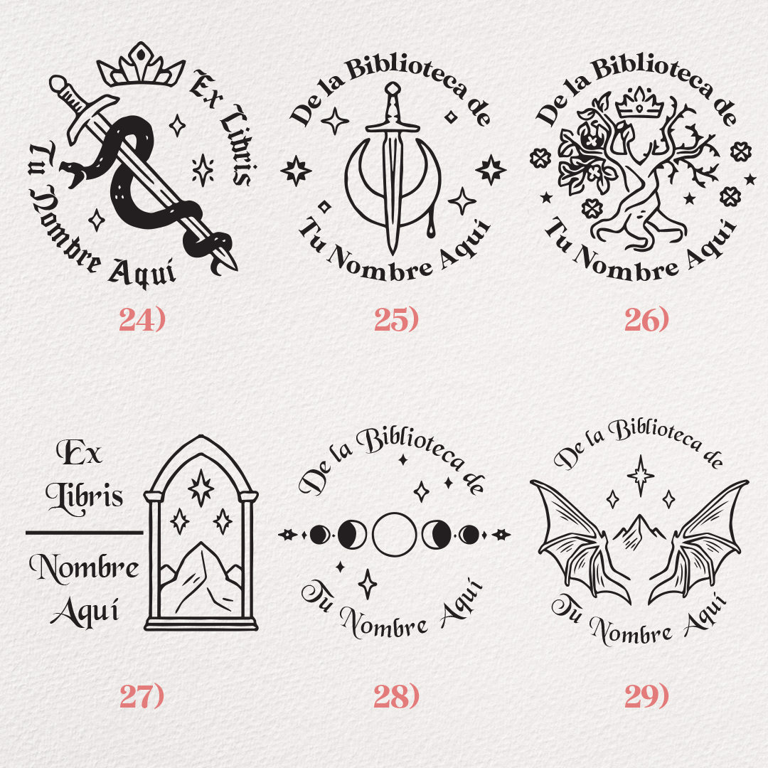 Ex libris personalizados con tu nombre