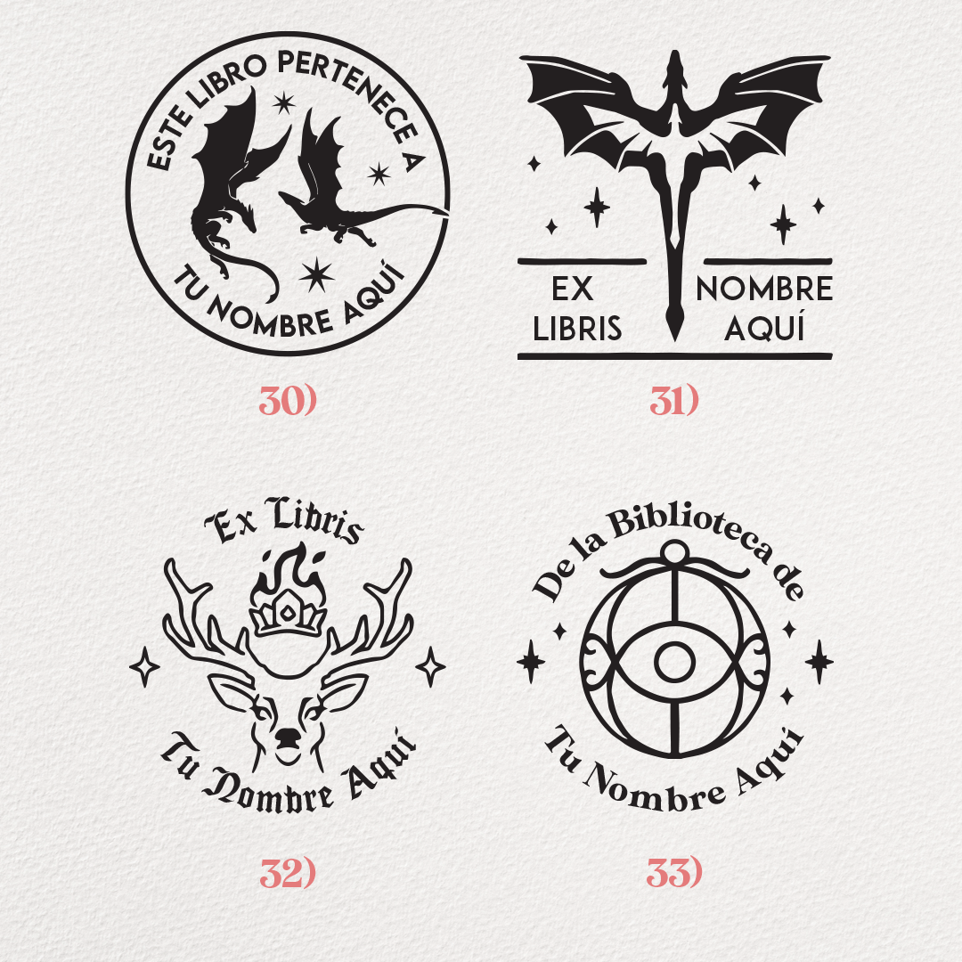 Ex libris personalizados con tu nombre